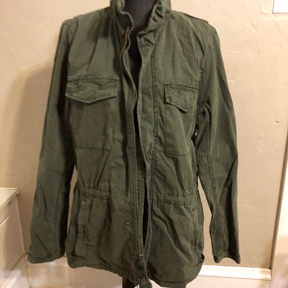gap military jacket with hidden hood
